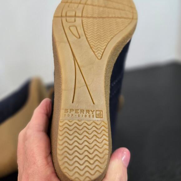 NEW Sperry Top-Sider Harlow Burnished Blue Suede Leather Chukka Wedge Boot 8M - Picture 11 of 11